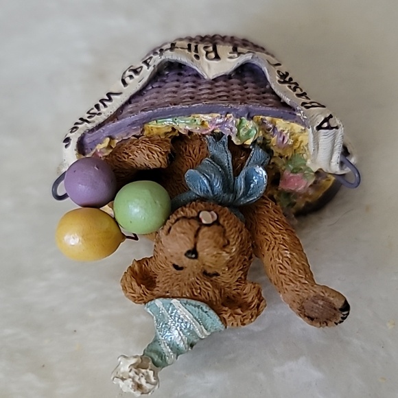 BOYDS BASKETBEARIES HAPPY, A BASKET OF BIRTHDAY WISHES Figurine - Picture 7 of 7